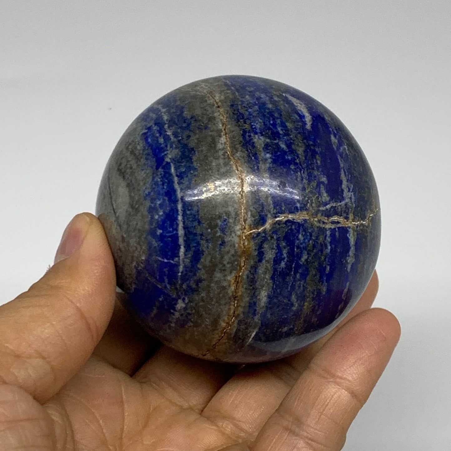 0.94 lbs, 2.5" (65mm), Lapis Lazuli Sphere Ball Gemstone @Afghanistan, B33336