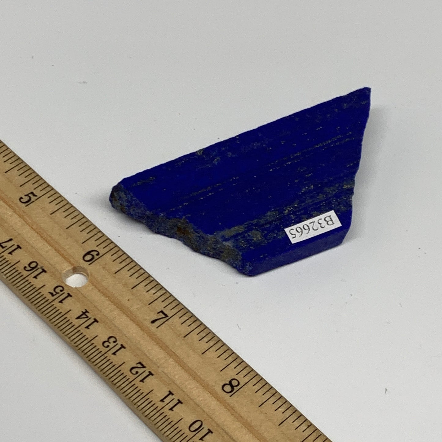 52.3g, 3"x1.4"x0.4", High Grade Natural Rough Lapis Lazuli @Afghanistan,B32665