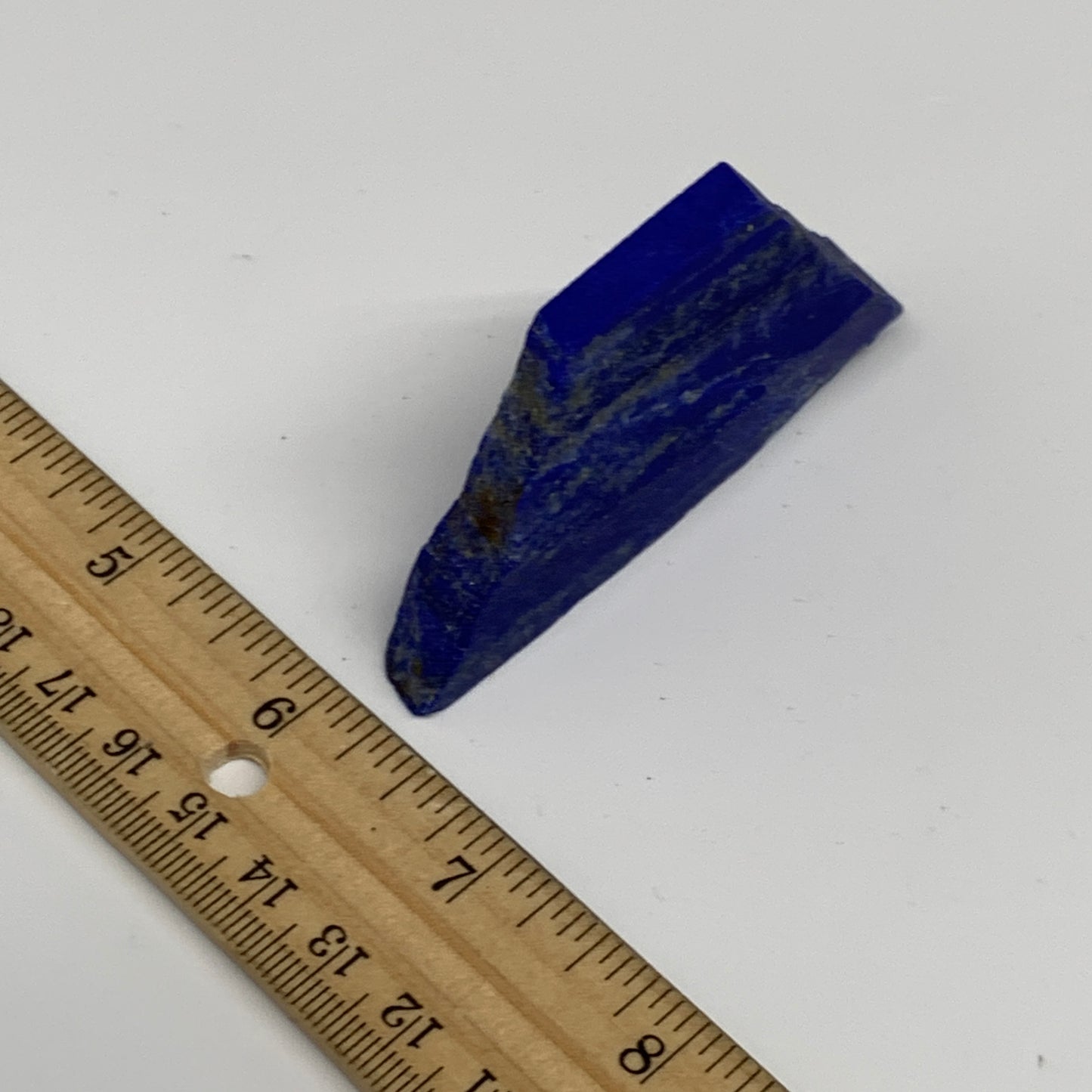 52.3g, 3"x1.4"x0.4", High Grade Natural Rough Lapis Lazuli @Afghanistan,B32665