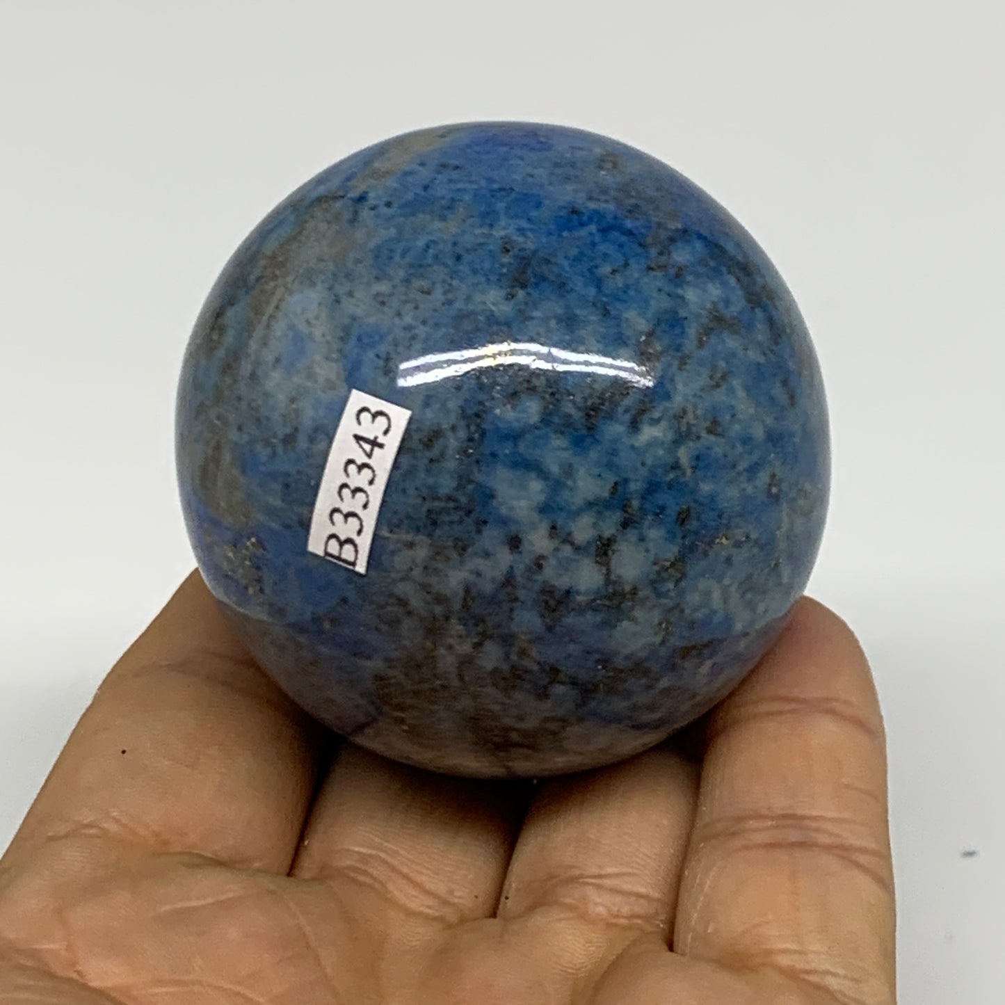 0.51 lbs, 2.1"(55mm), Lapis Lazuli Sphere Ball Gemstone @Afghanistan, B33343