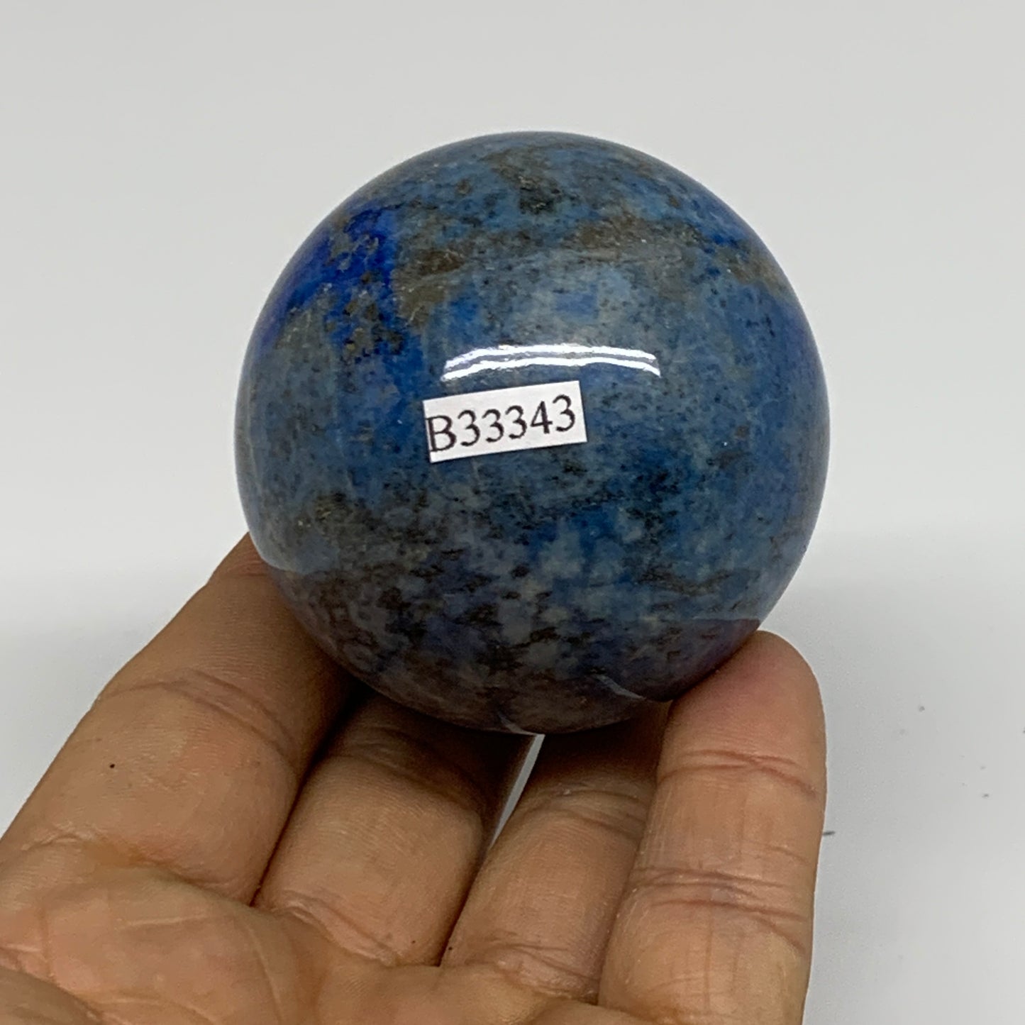 0.51 lbs, 2.1"(55mm), Lapis Lazuli Sphere Ball Gemstone @Afghanistan, B33343