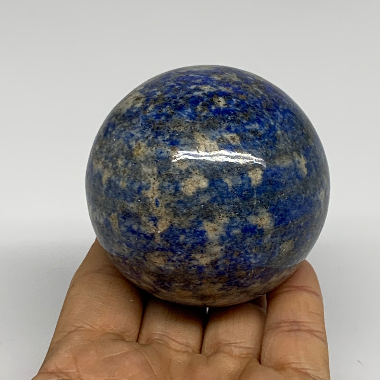 0.92 lbs, 2.5"(63mm), Lapis Lazuli Sphere Ball Gemstone @Afghanistan, B33348