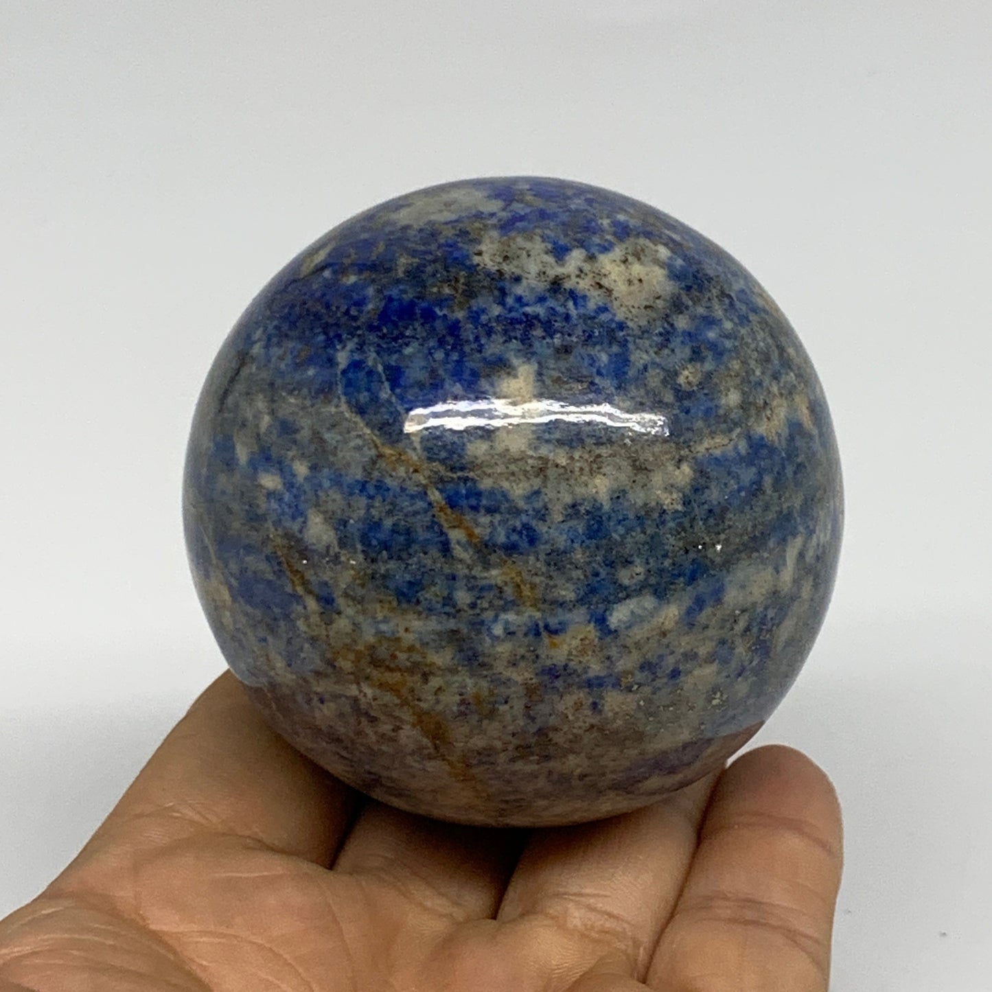 0.92 lbs, 2.5"(63mm), Lapis Lazuli Sphere Ball Gemstone @Afghanistan, B33348