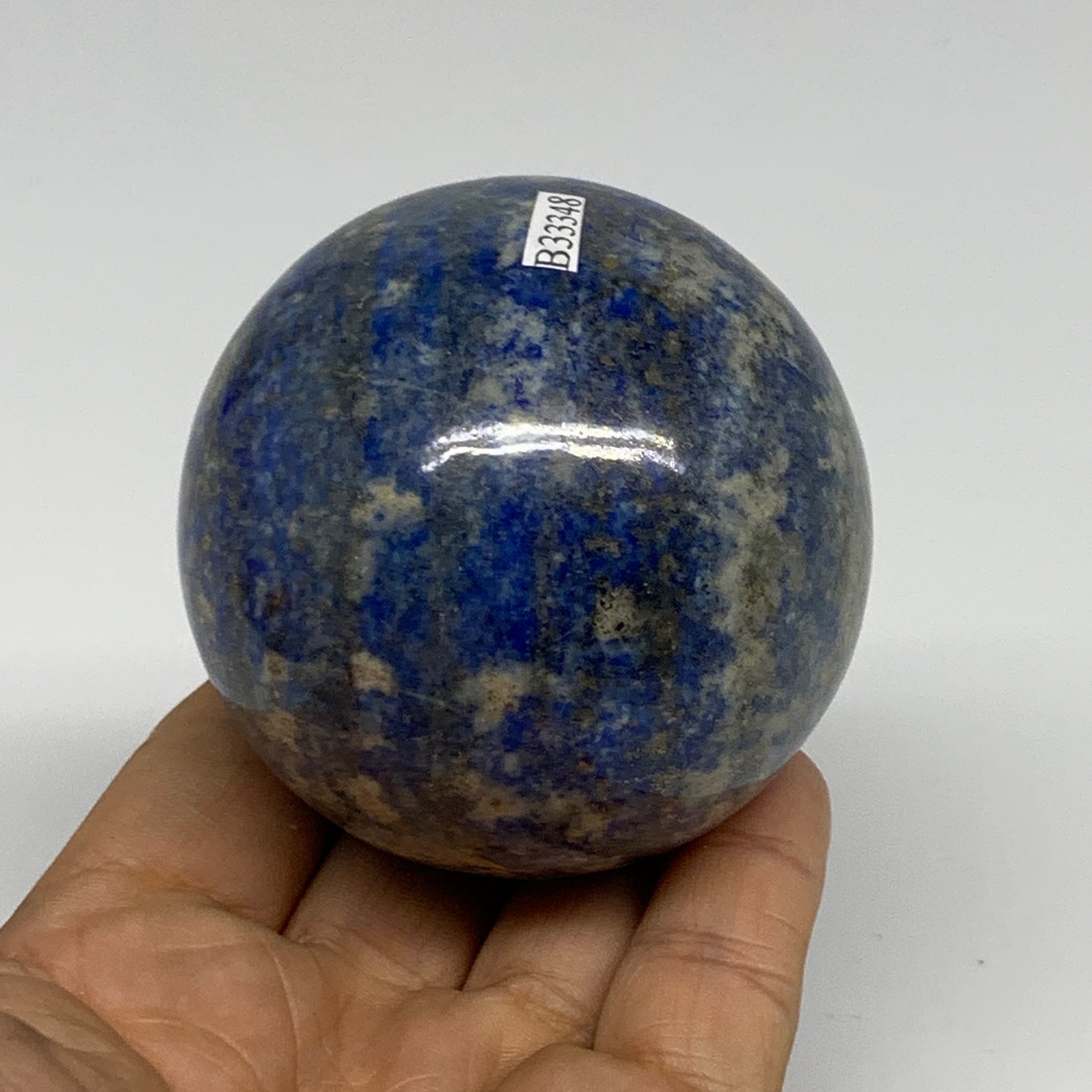 0.92 lbs, 2.5"(63mm), Lapis Lazuli Sphere Ball Gemstone @Afghanistan, B33348