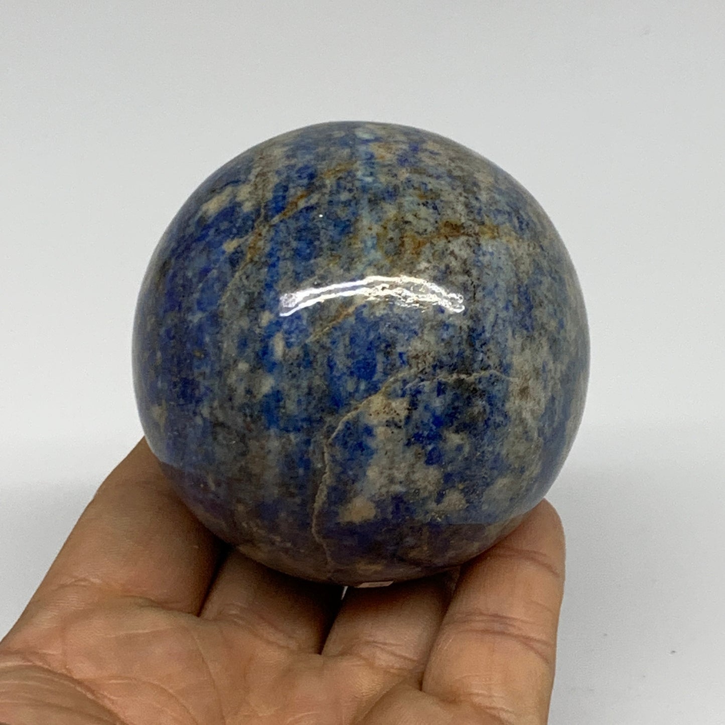 0.92 lbs, 2.5"(63mm), Lapis Lazuli Sphere Ball Gemstone @Afghanistan, B33348