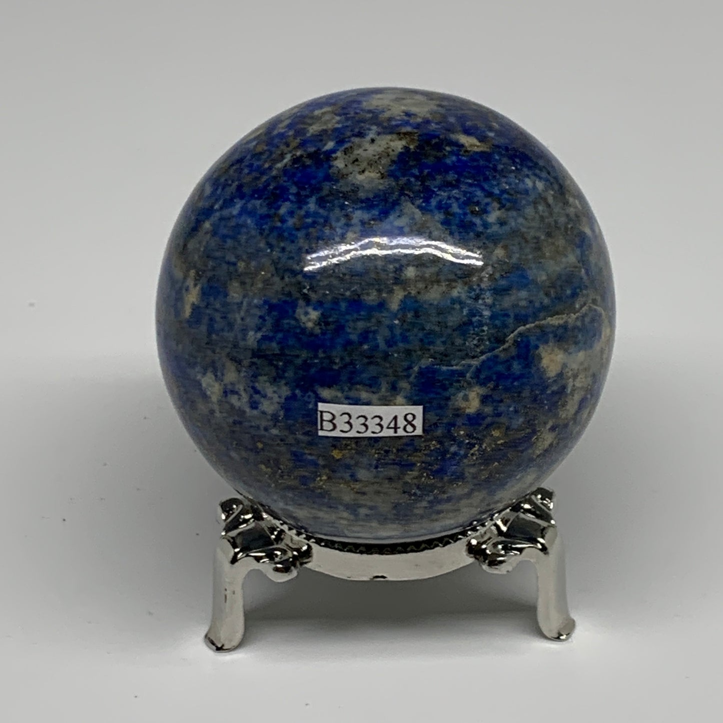 0.92 lbs, 2.5"(63mm), Lapis Lazuli Sphere Ball Gemstone @Afghanistan, B33348