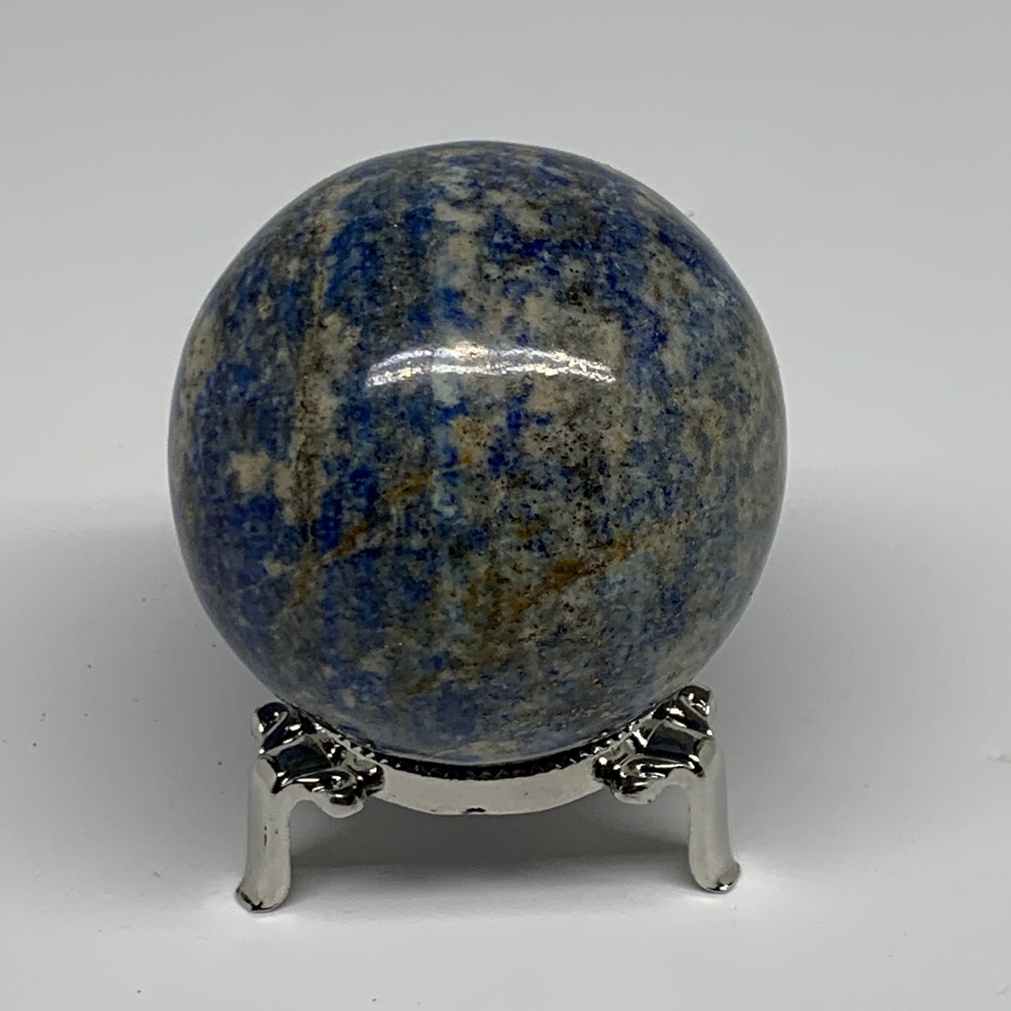 0.92 lbs, 2.5"(63mm), Lapis Lazuli Sphere Ball Gemstone @Afghanistan, B33348