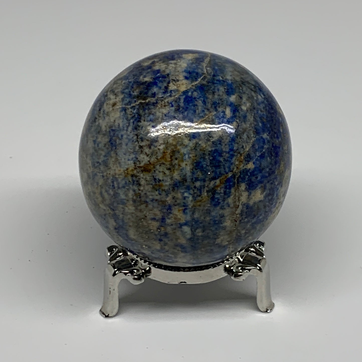 0.92 lbs, 2.5"(63mm), Lapis Lazuli Sphere Ball Gemstone @Afghanistan, B33348