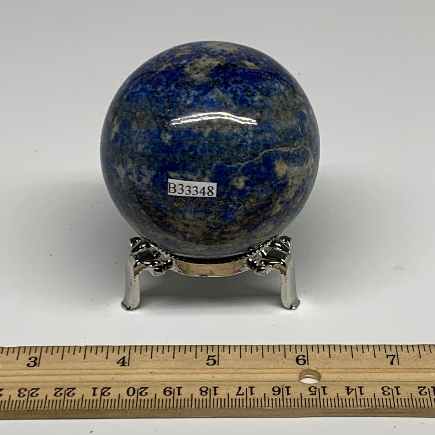 0.92 lbs, 2.5"(63mm), Lapis Lazuli Sphere Ball Gemstone @Afghanistan, B33348