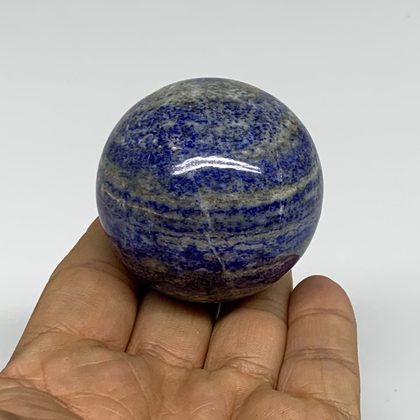 181.7g, 1.9"(49mm), Lapis Lazuli Sphere Ball Gemstone @Afghanistan, B33349