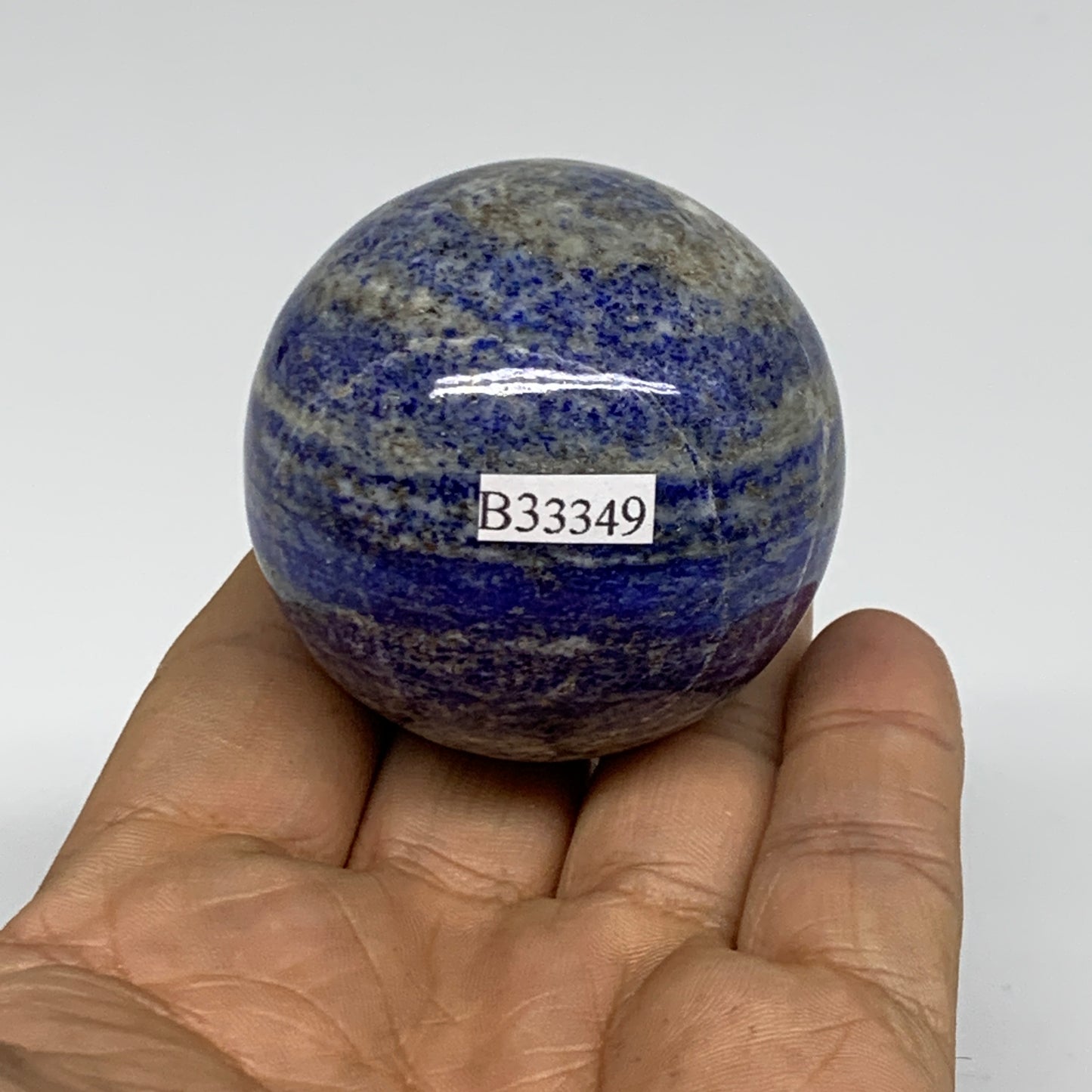 181.7g, 1.9"(49mm), Lapis Lazuli Sphere Ball Gemstone @Afghanistan, B33349