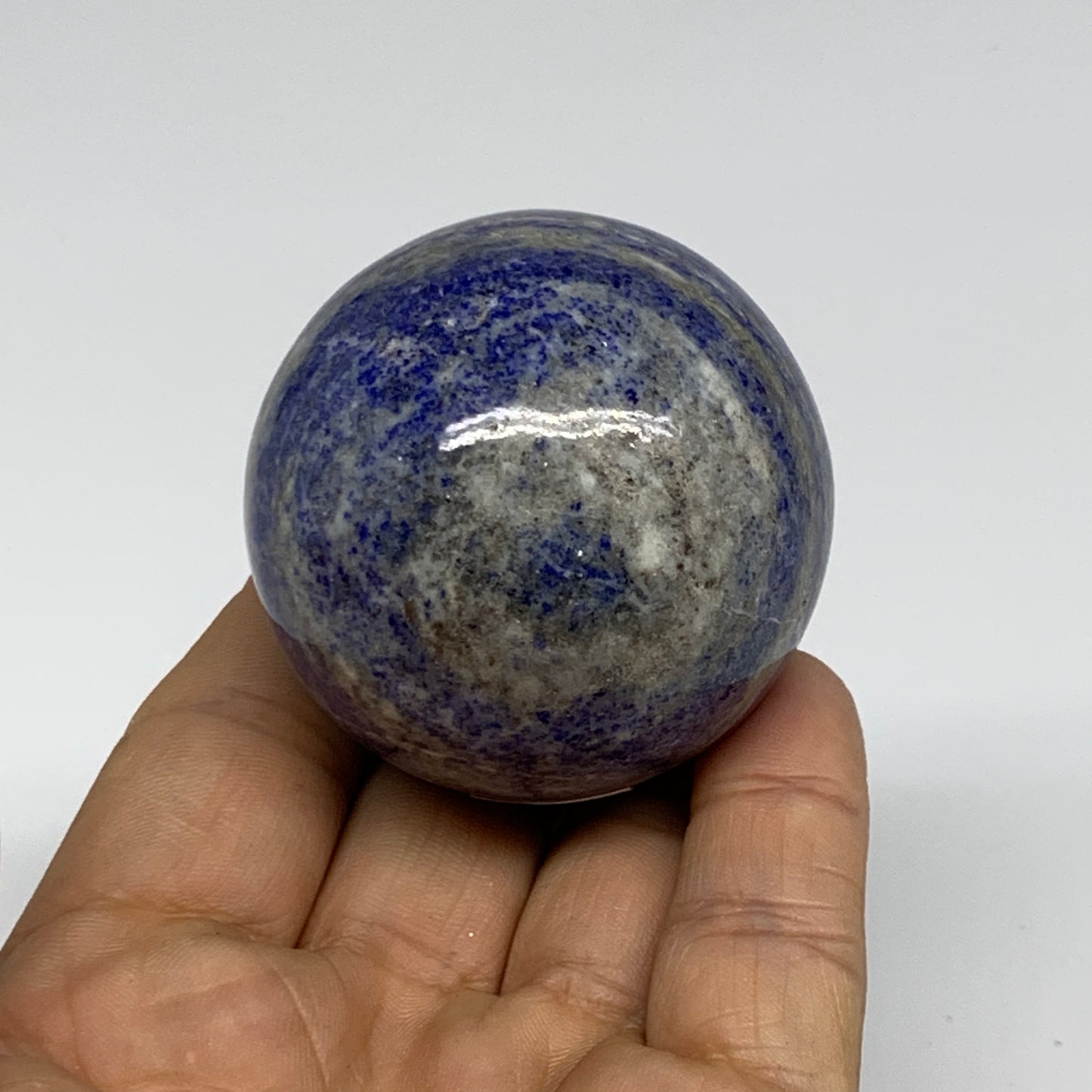 181.7g, 1.9"(49mm), Lapis Lazuli Sphere Ball Gemstone @Afghanistan, B33349