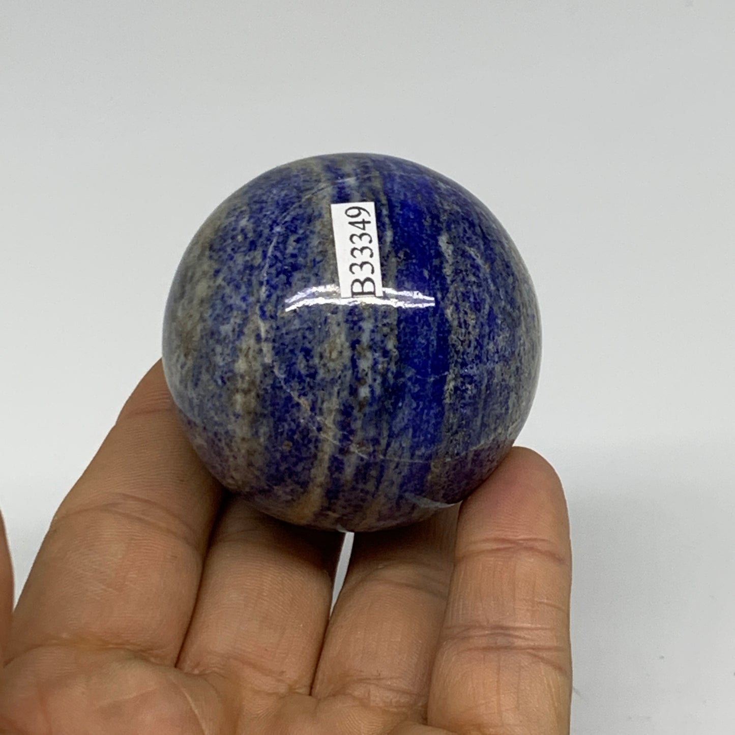 181.7g, 1.9"(49mm), Lapis Lazuli Sphere Ball Gemstone @Afghanistan, B33349