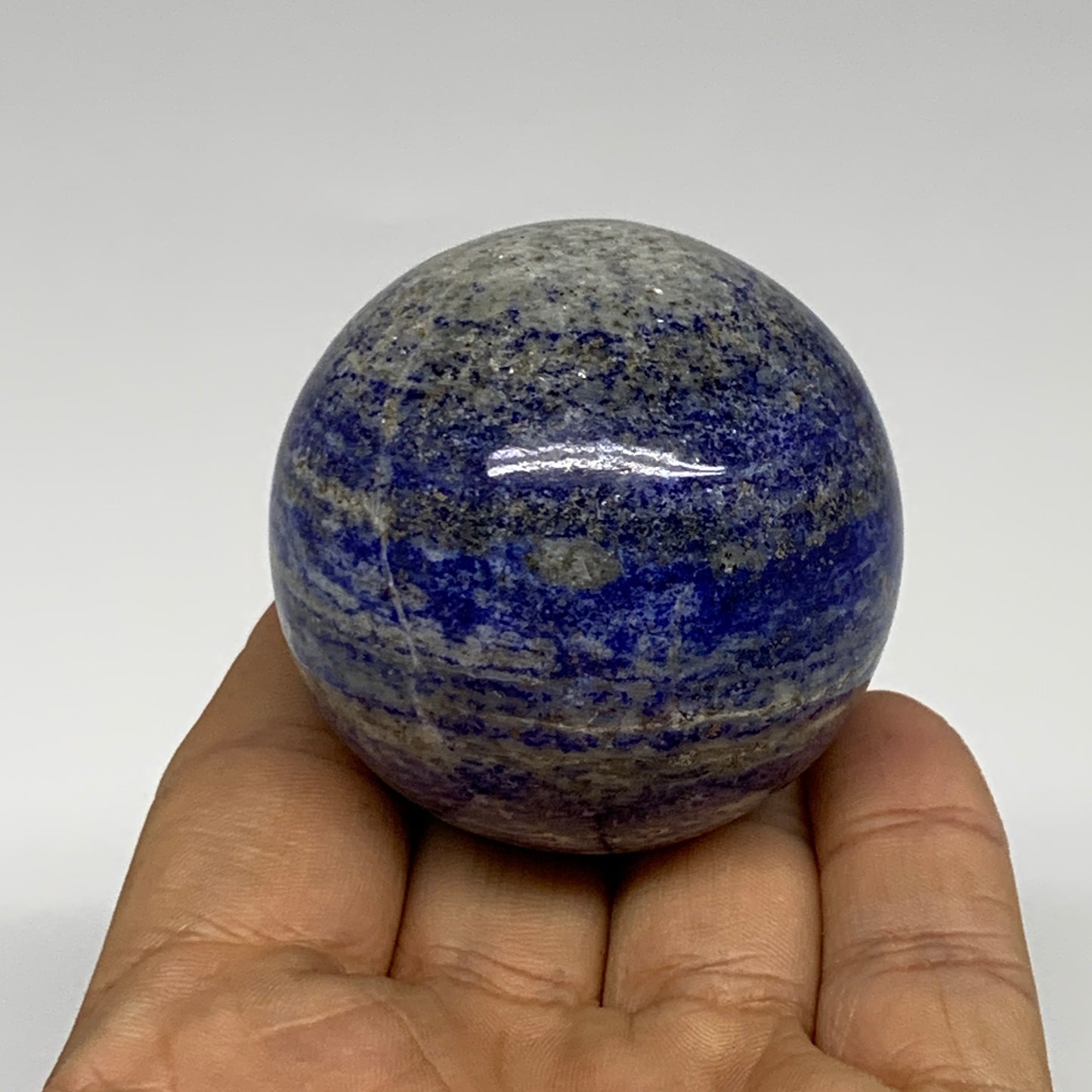 181.7g, 1.9"(49mm), Lapis Lazuli Sphere Ball Gemstone @Afghanistan, B33349