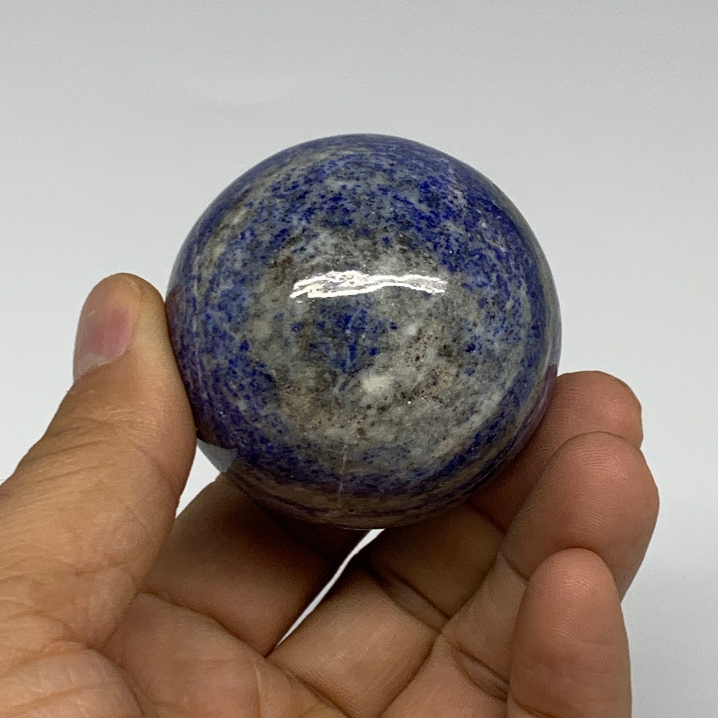 181.7g, 1.9"(49mm), Lapis Lazuli Sphere Ball Gemstone @Afghanistan, B33349