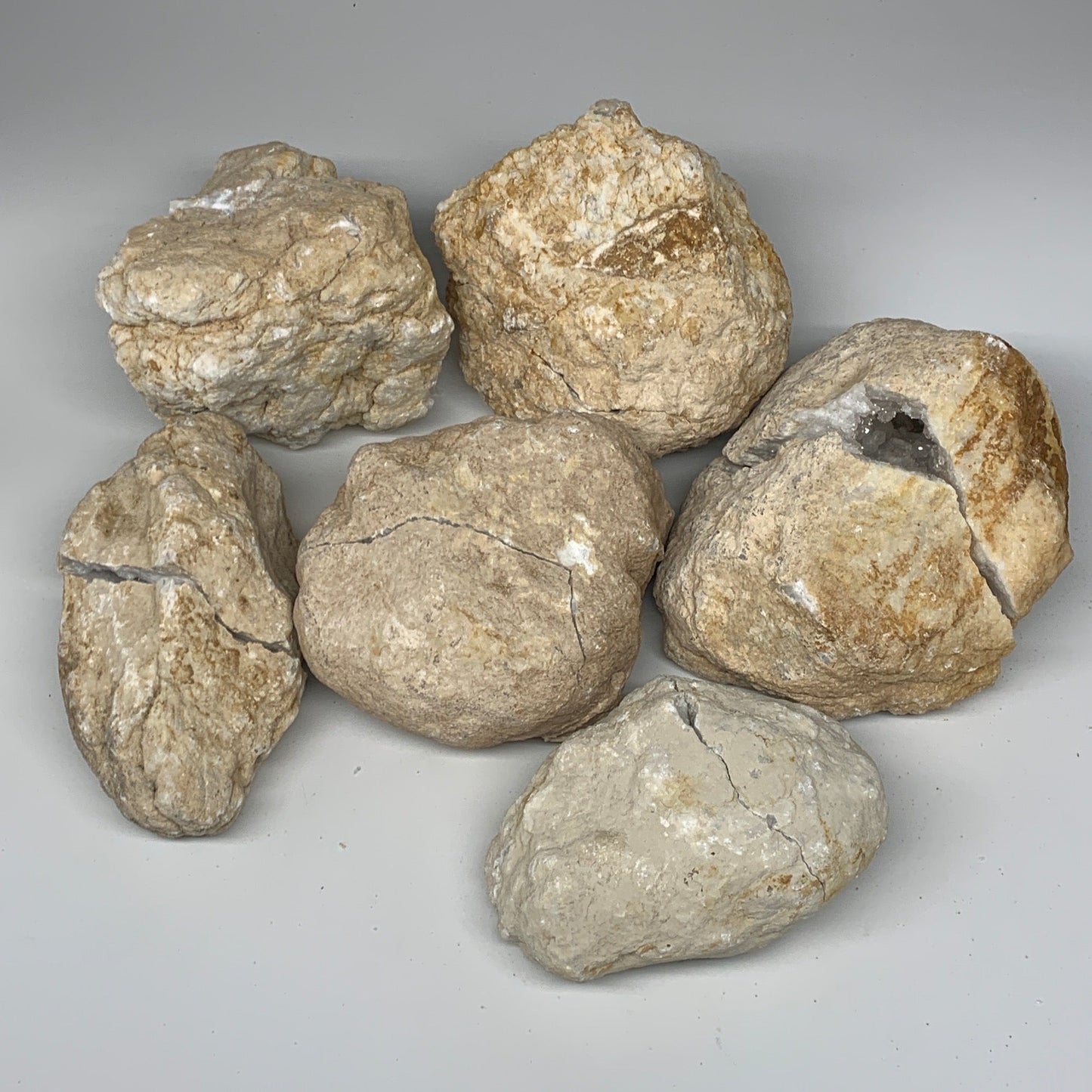 Wholesales, 21.2 Lbs,4.9"-7.2", 5 Pairs, Natural Quartz Geodes @Morocco,B10629