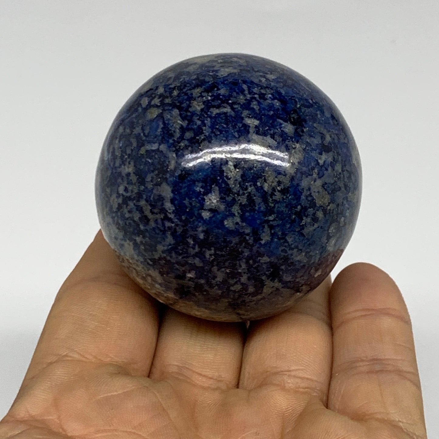 187.1g, 2"(50mm), Lapis Lazuli Sphere Ball Gemstone @Afghanistan, B33350