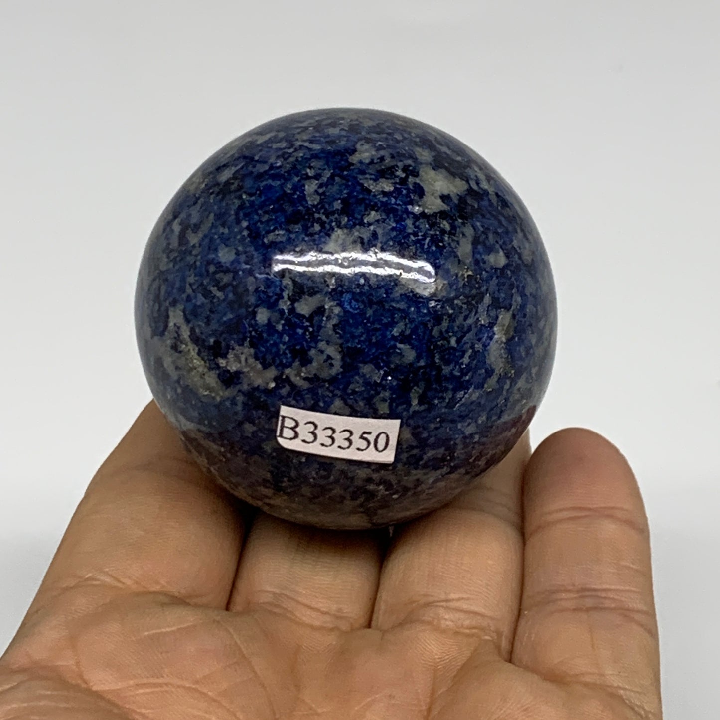 187.1g, 2"(50mm), Lapis Lazuli Sphere Ball Gemstone @Afghanistan, B33350