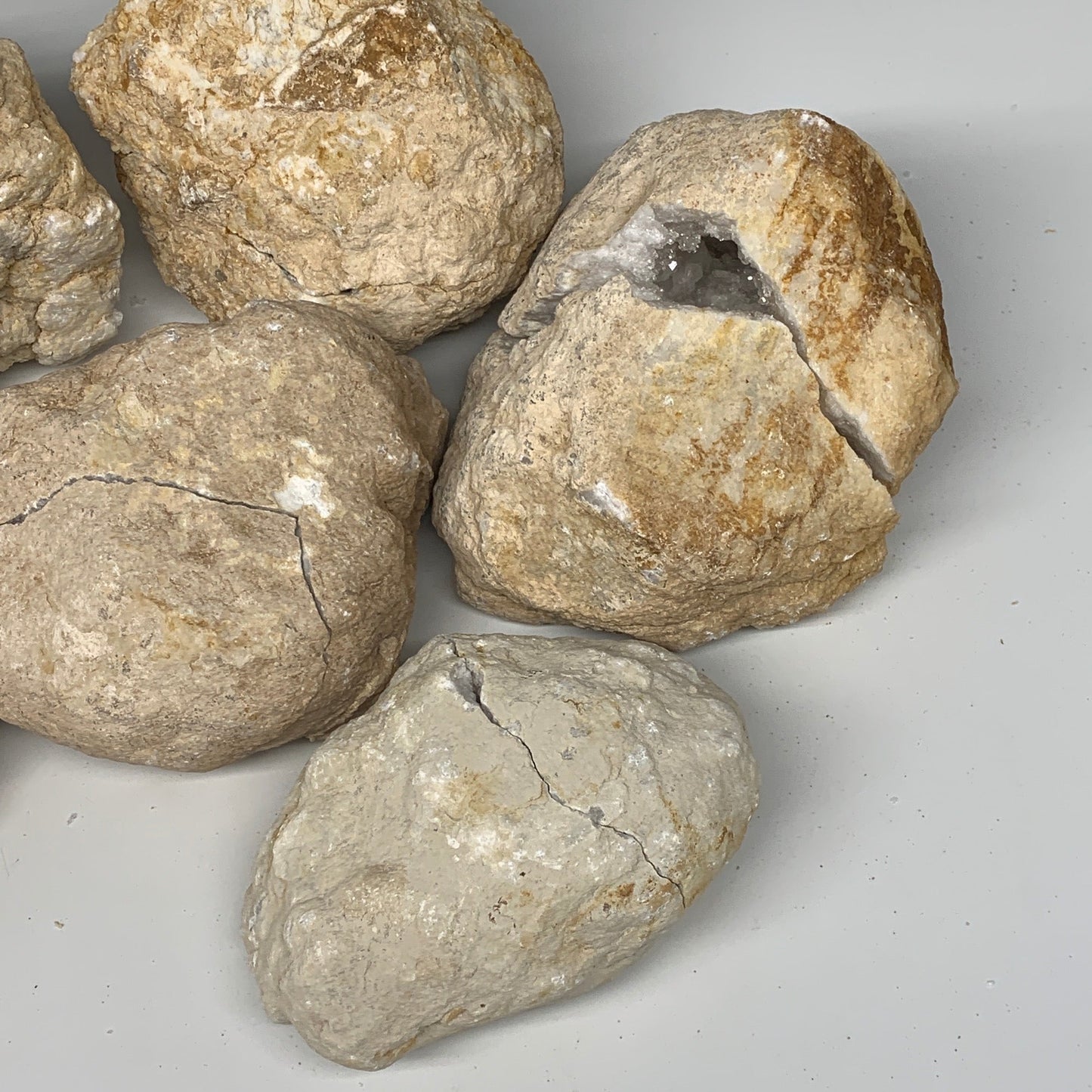 Wholesales, 21.2 Lbs,4.9"-7.2", 5 Pairs, Natural Quartz Geodes @Morocco,B10629