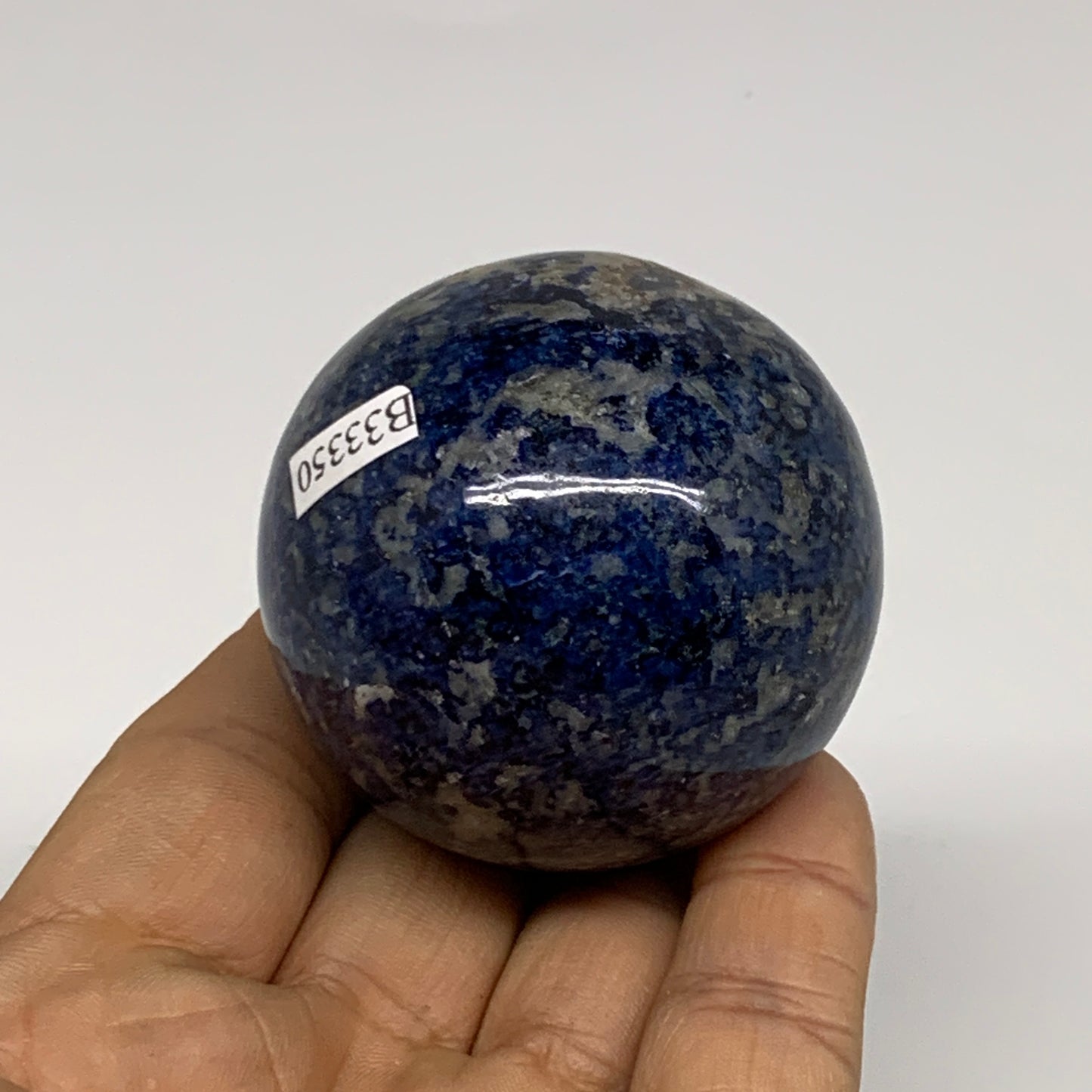 187.1g, 2"(50mm), Lapis Lazuli Sphere Ball Gemstone @Afghanistan, B33350