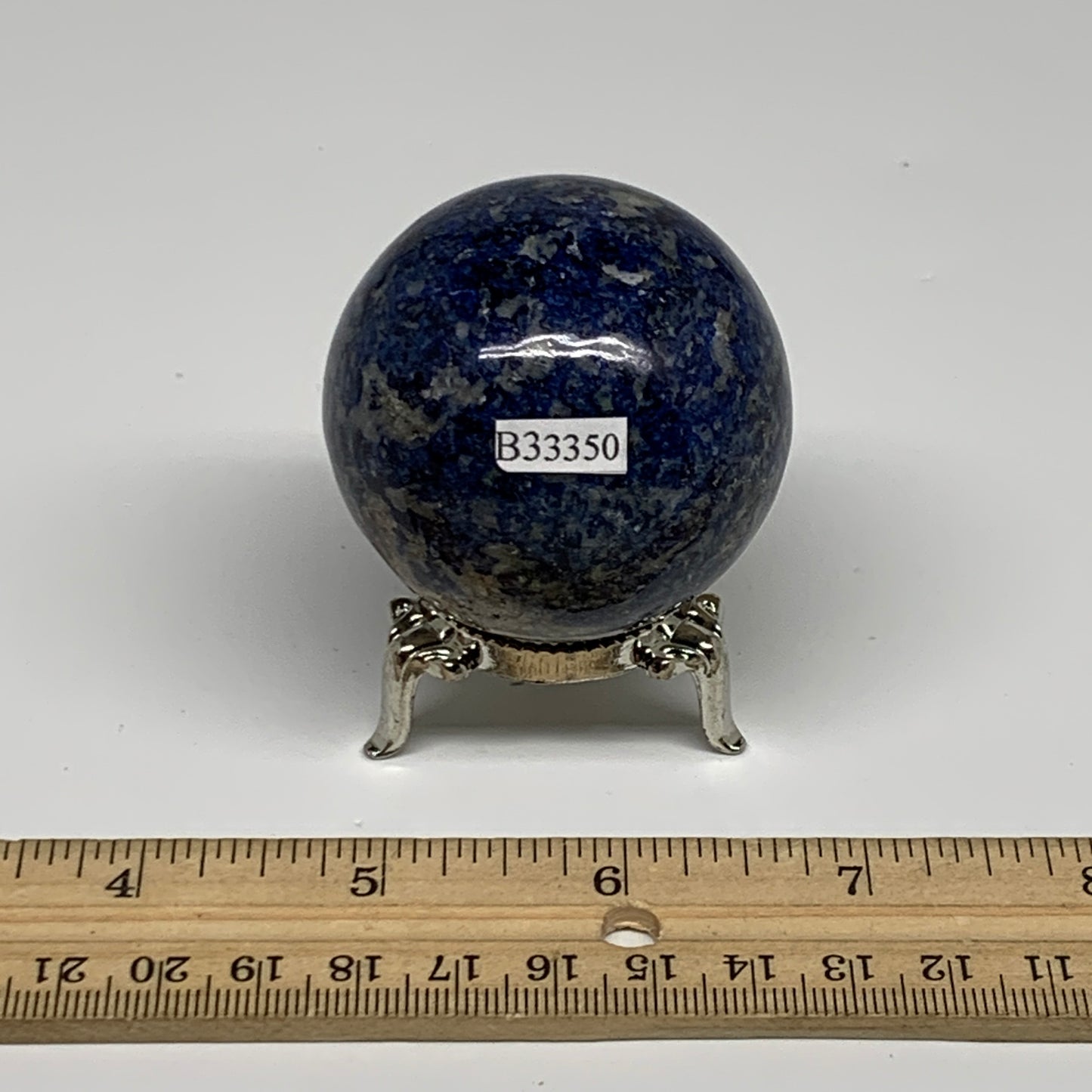 187.1g, 2"(50mm), Lapis Lazuli Sphere Ball Gemstone @Afghanistan, B33350