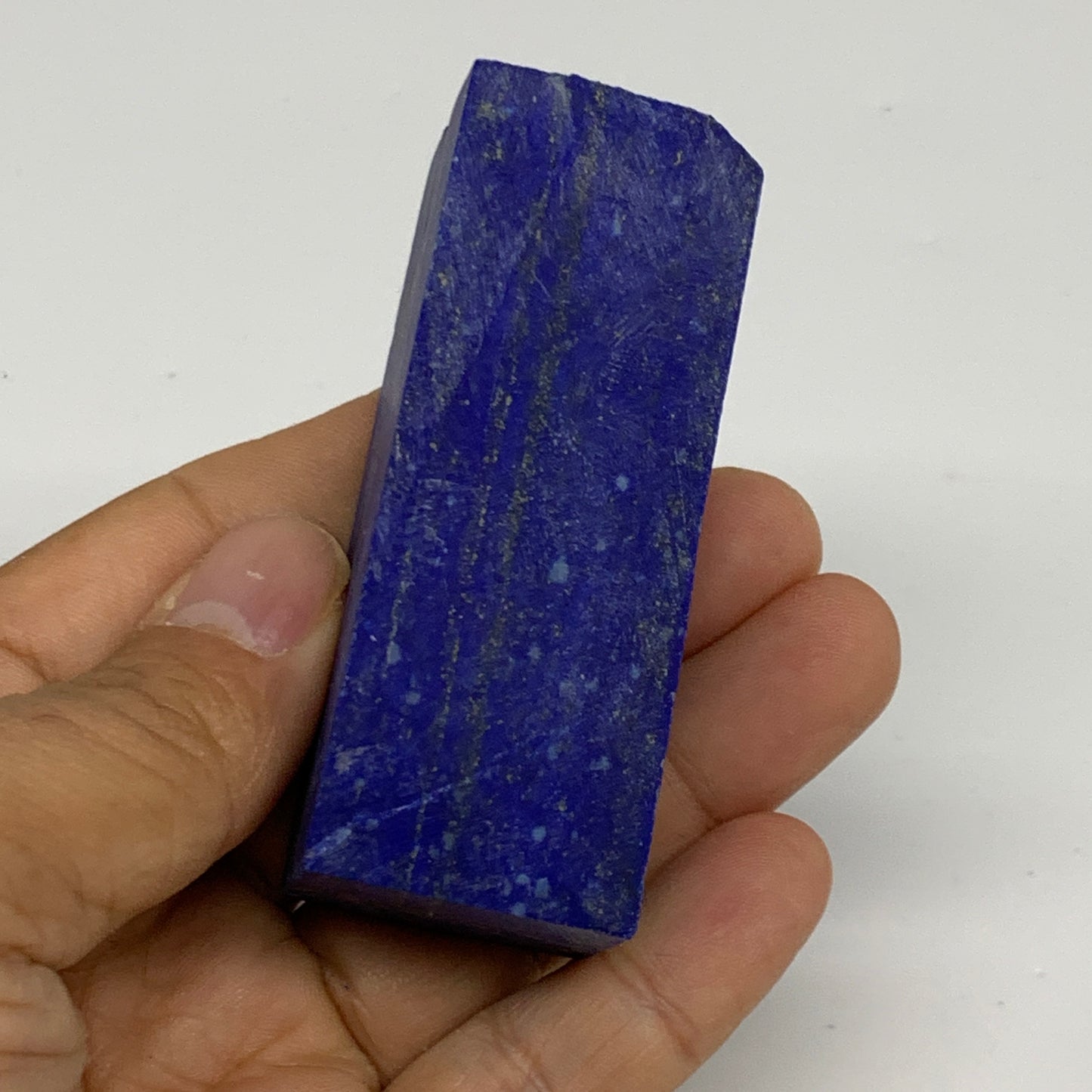 137.6g, 2.6"x1.1"x1", High Grade Natural Rough Lapis Lazuli @Afghanistan,B32685