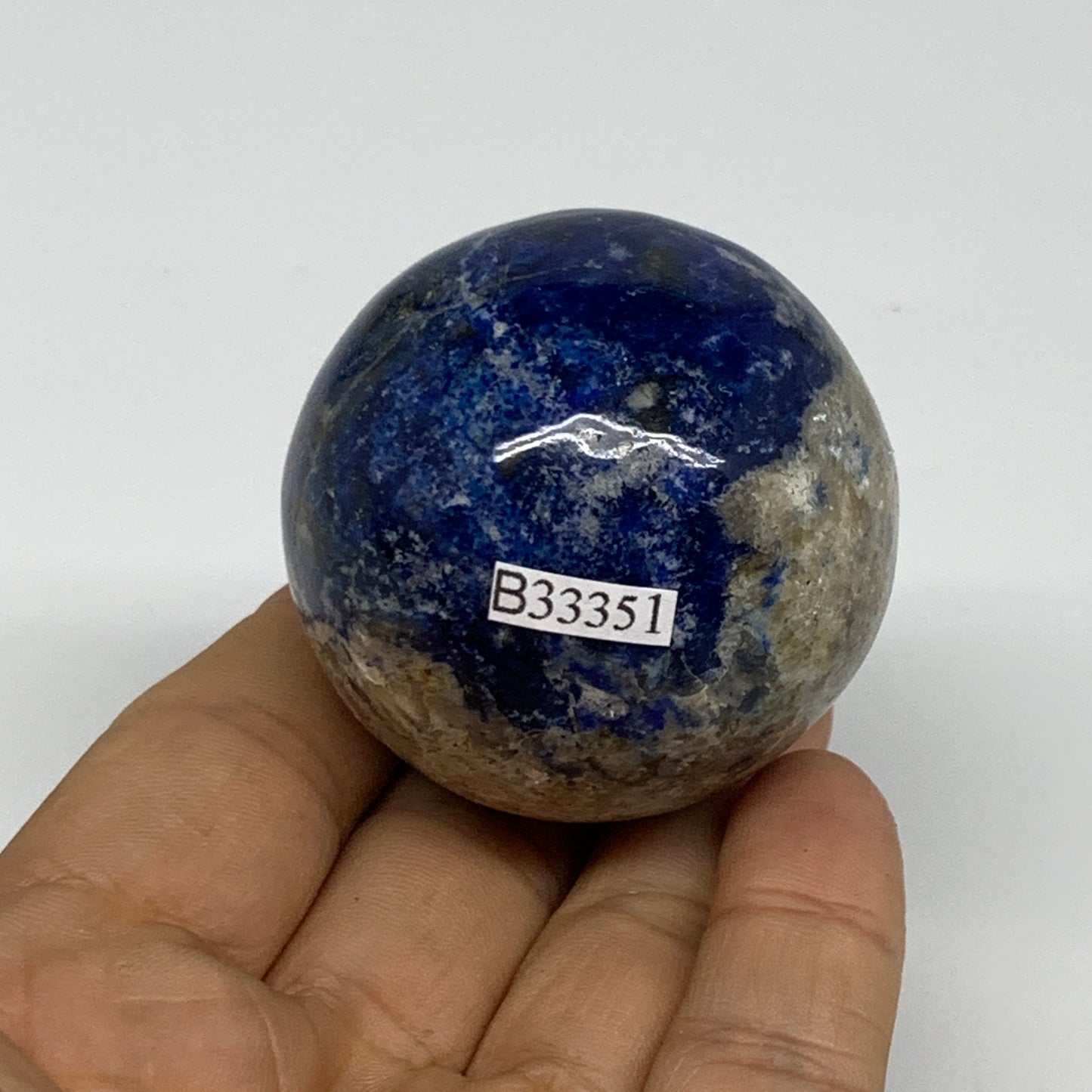 154.1g, 1.9"(48mm), Lapis Lazuli Sphere Ball Gemstone @Afghanistan, B33351