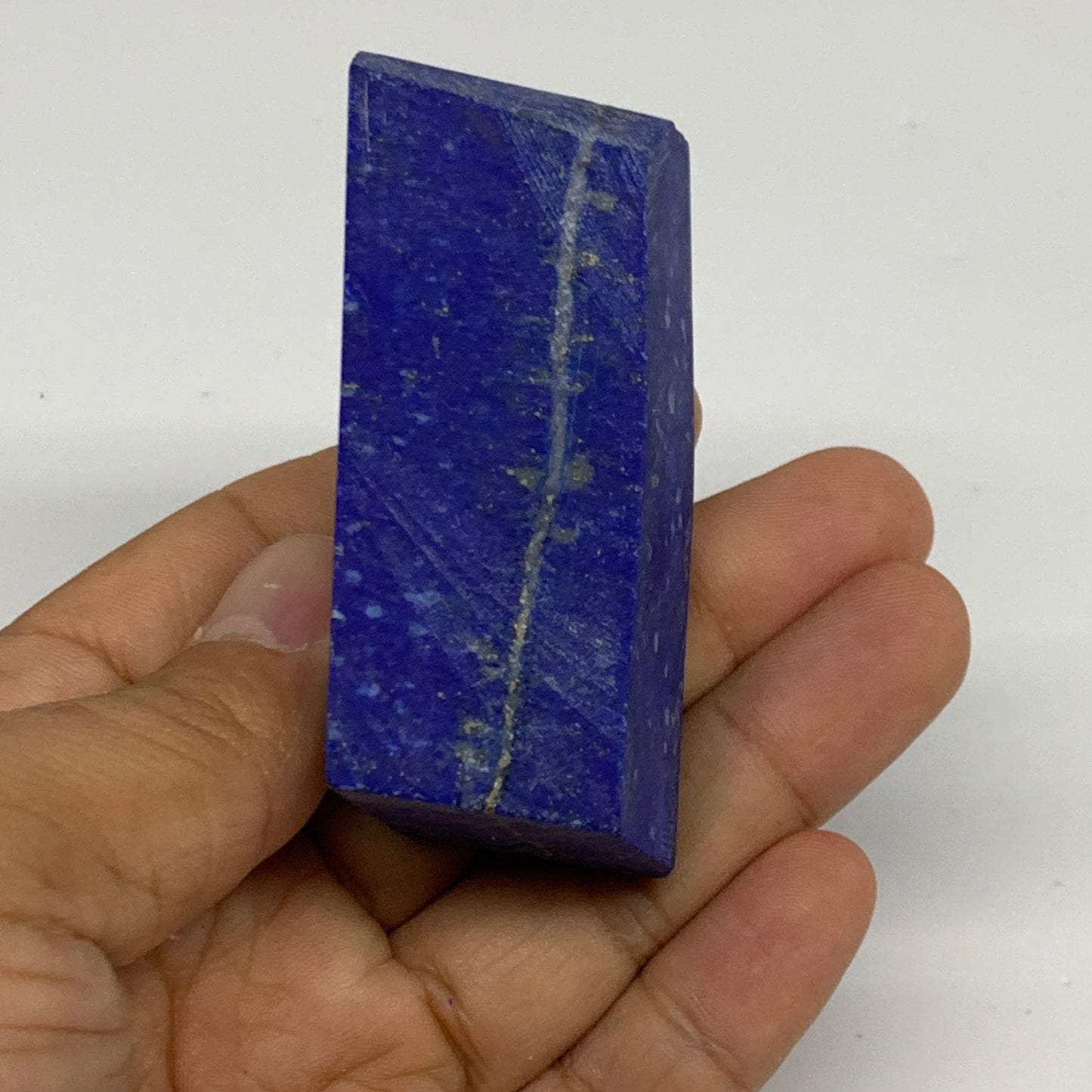 137.6g, 2.6"x1.1"x1", High Grade Natural Rough Lapis Lazuli @Afghanistan,B32685