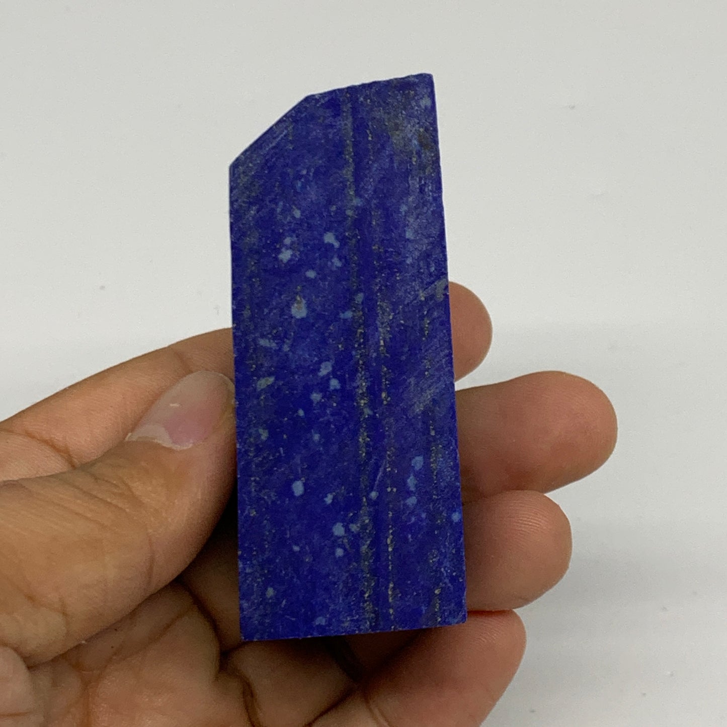 137.6g, 2.6"x1.1"x1", High Grade Natural Rough Lapis Lazuli @Afghanistan,B32685