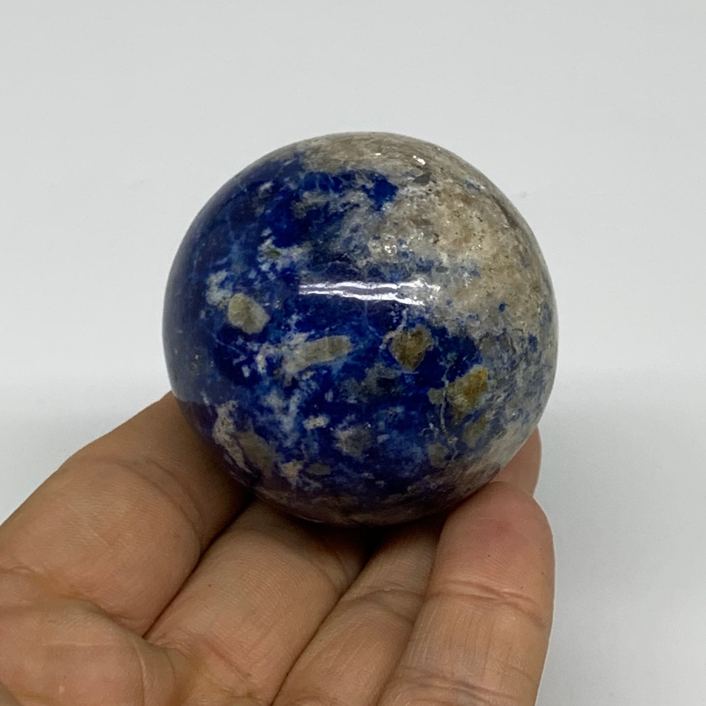 154.1g, 1.9"(48mm), Lapis Lazuli Sphere Ball Gemstone @Afghanistan, B33351