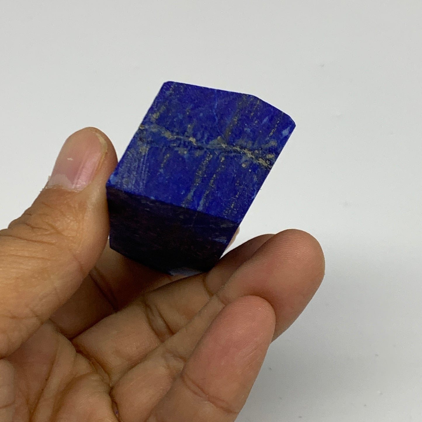 137.6g, 2.6"x1.1"x1", High Grade Natural Rough Lapis Lazuli @Afghanistan,B32685