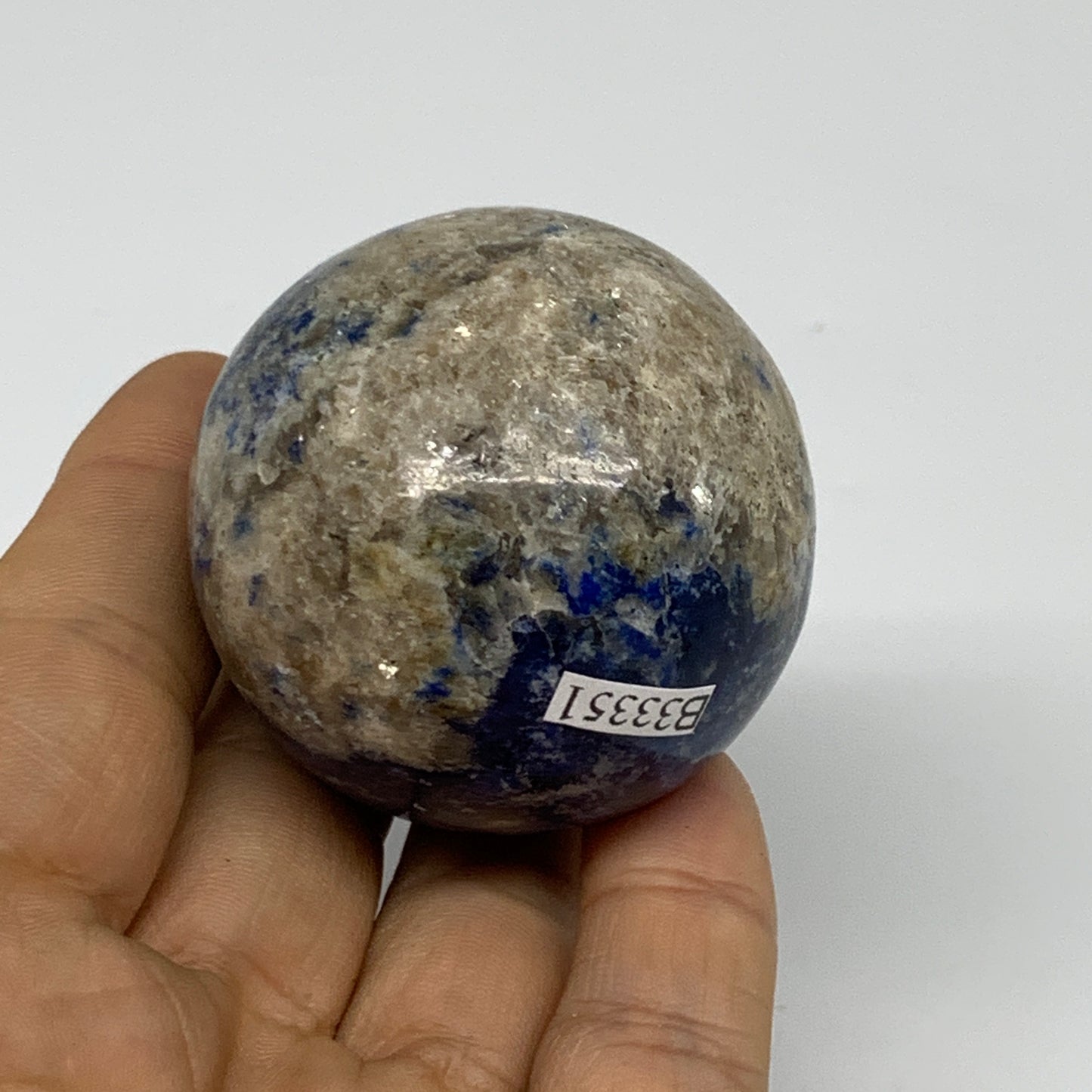 154.1g, 1.9"(48mm), Lapis Lazuli Sphere Ball Gemstone @Afghanistan, B33351