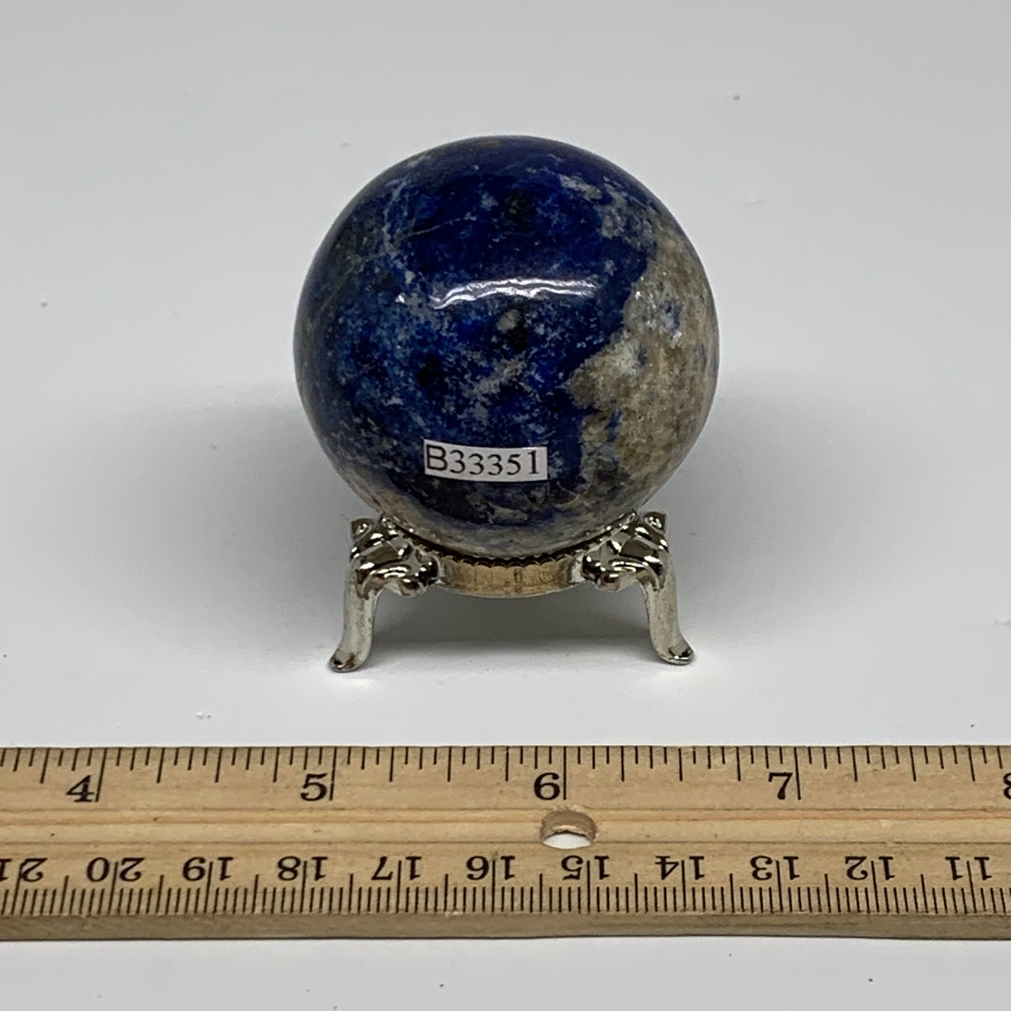 154.1g, 1.9"(48mm), Lapis Lazuli Sphere Ball Gemstone @Afghanistan, B33351