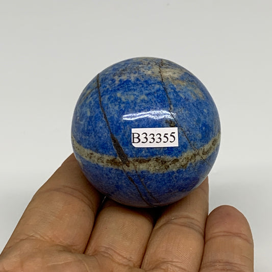 142.6g, 1.8"(45mm), Lapis Lazuli Sphere Ball Gemstone @Afghanistan, B33355