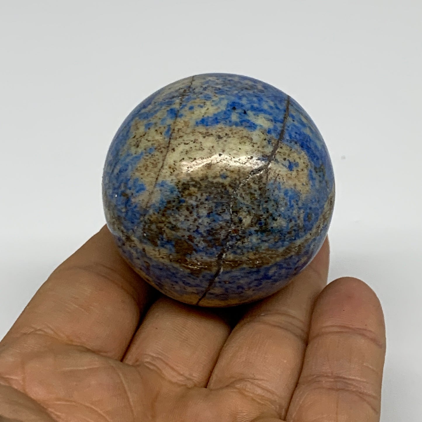 142.6g, 1.8"(45mm), Lapis Lazuli Sphere Ball Gemstone @Afghanistan, B33355