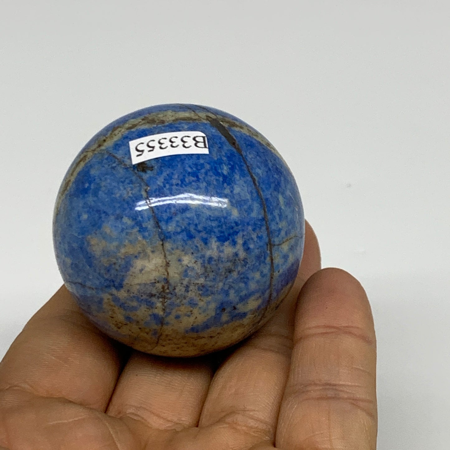 142.6g, 1.8"(45mm), Lapis Lazuli Sphere Ball Gemstone @Afghanistan, B33355