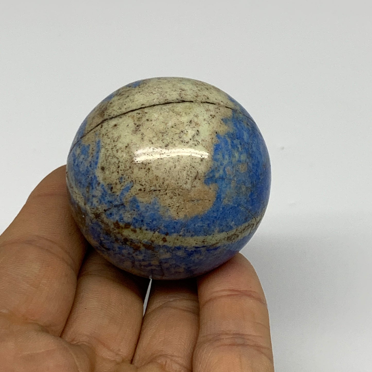 142.6g, 1.8"(45mm), Lapis Lazuli Sphere Ball Gemstone @Afghanistan, B33355