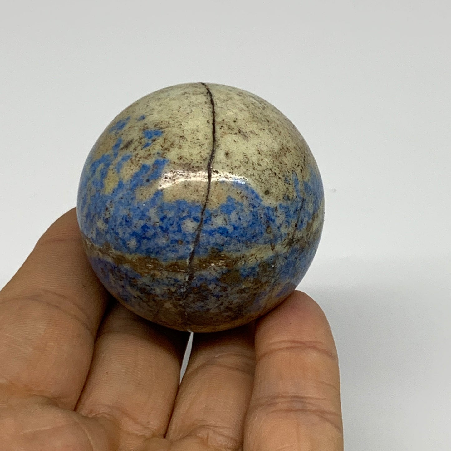 142.6g, 1.8"(45mm), Lapis Lazuli Sphere Ball Gemstone @Afghanistan, B33355