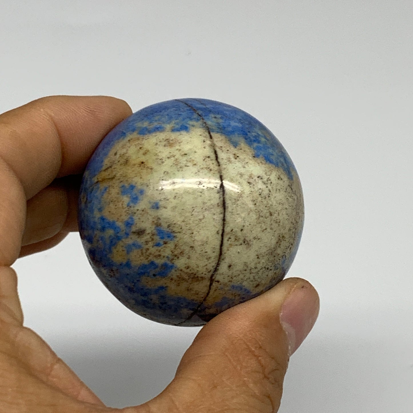 142.6g, 1.8"(45mm), Lapis Lazuli Sphere Ball Gemstone @Afghanistan, B33355