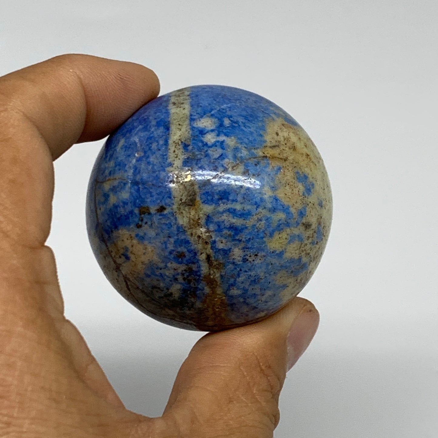 142.6g, 1.8"(45mm), Lapis Lazuli Sphere Ball Gemstone @Afghanistan, B33355