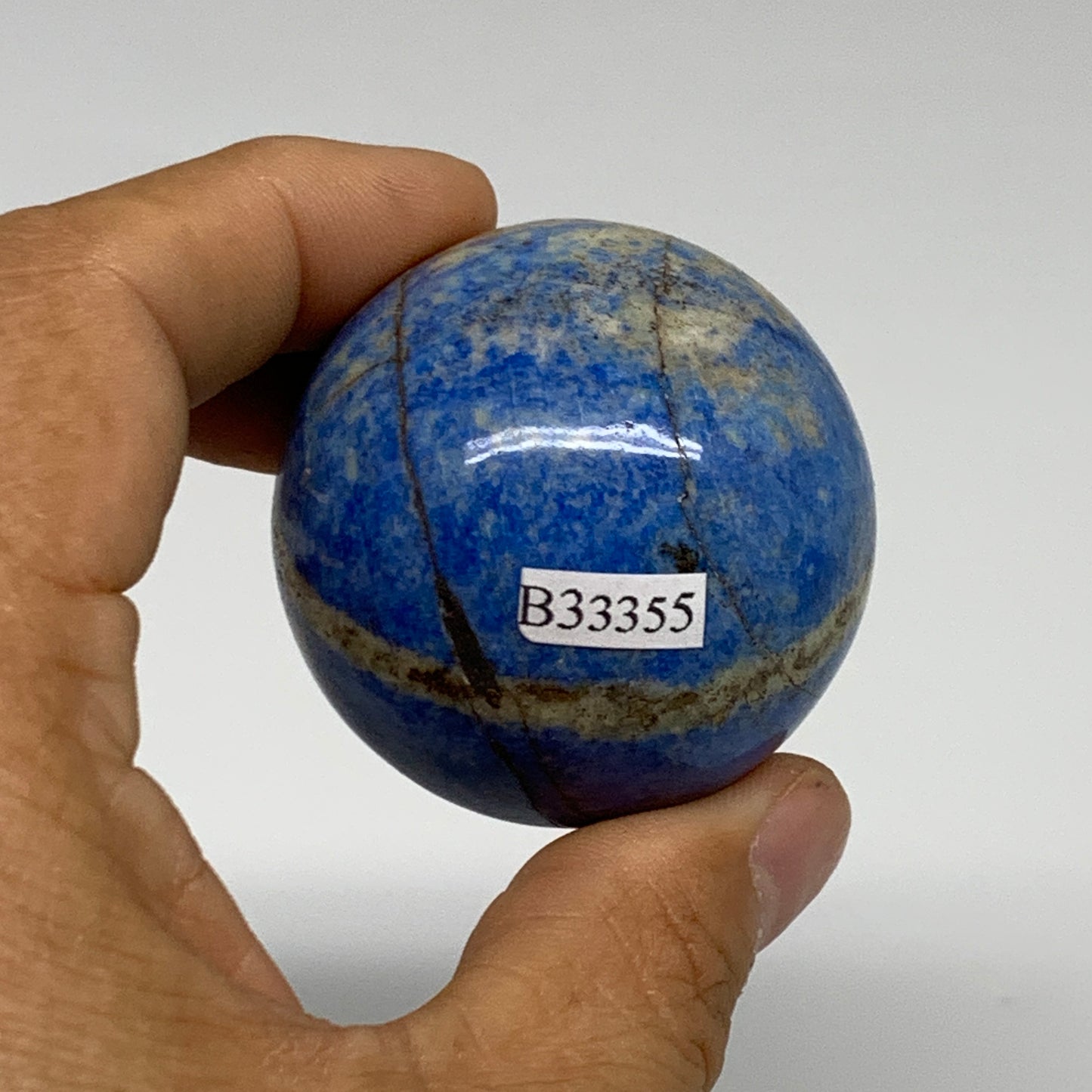 142.6g, 1.8"(45mm), Lapis Lazuli Sphere Ball Gemstone @Afghanistan, B33355