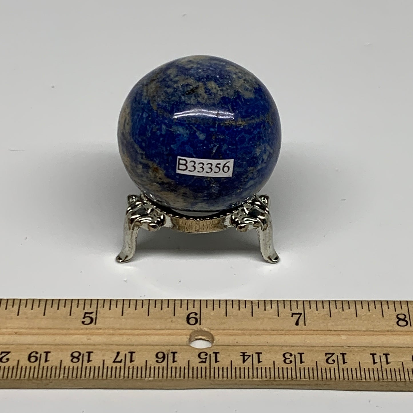 100g, 1.6"(40mm), Lapis Lazuli Sphere Ball Gemstone @Afghanistan, B33356