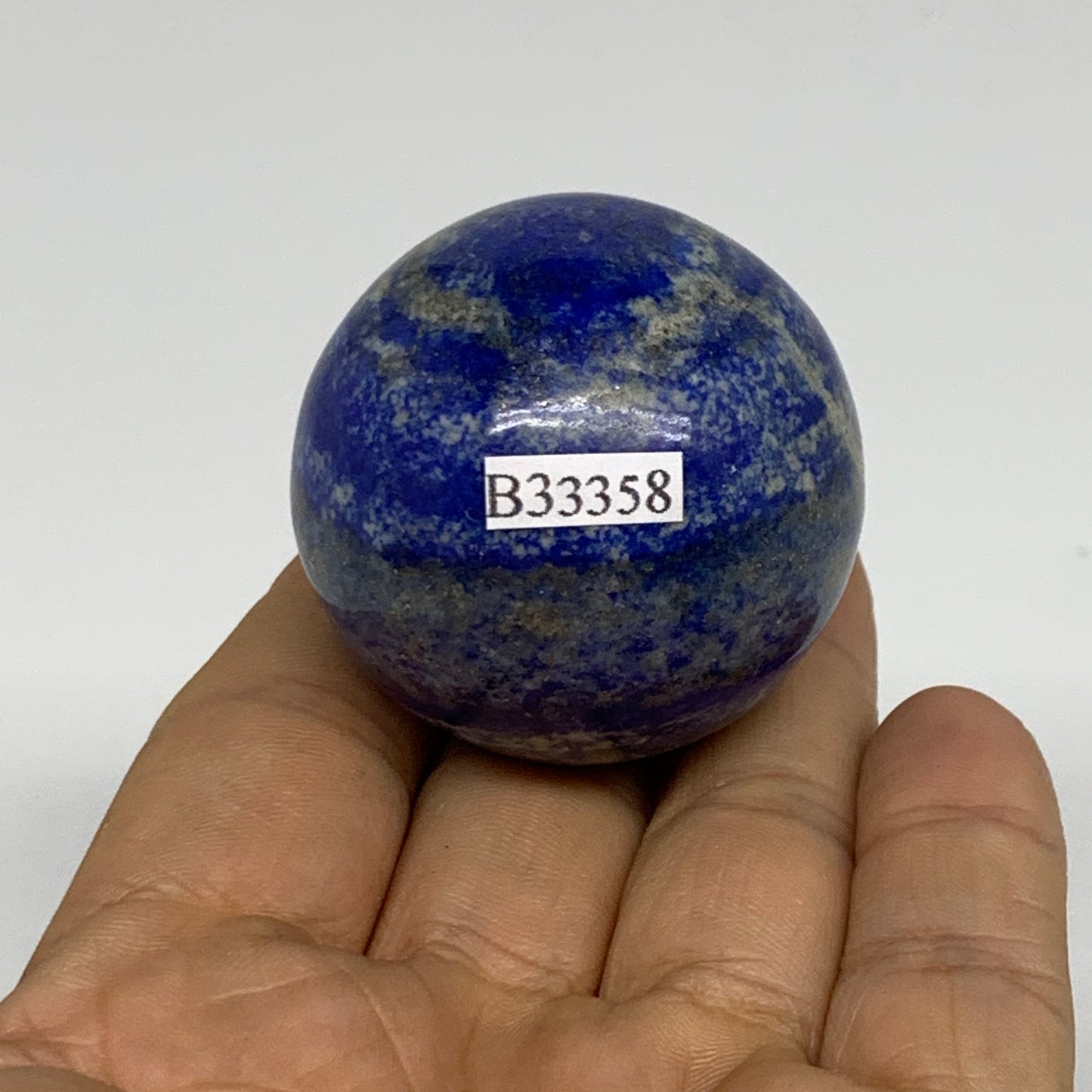 112.4g, 1.6"(41mm), Lapis Lazuli Sphere Ball Gemstone @Afghanistan, B33358