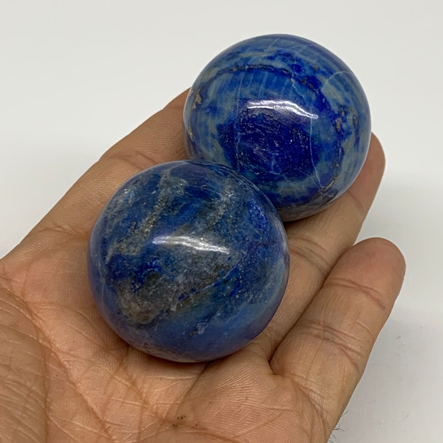 148.8g, 1.4" (36mm-), Lapis Lazuli Sphere Ball Gemstone @Afghanistan, B33361