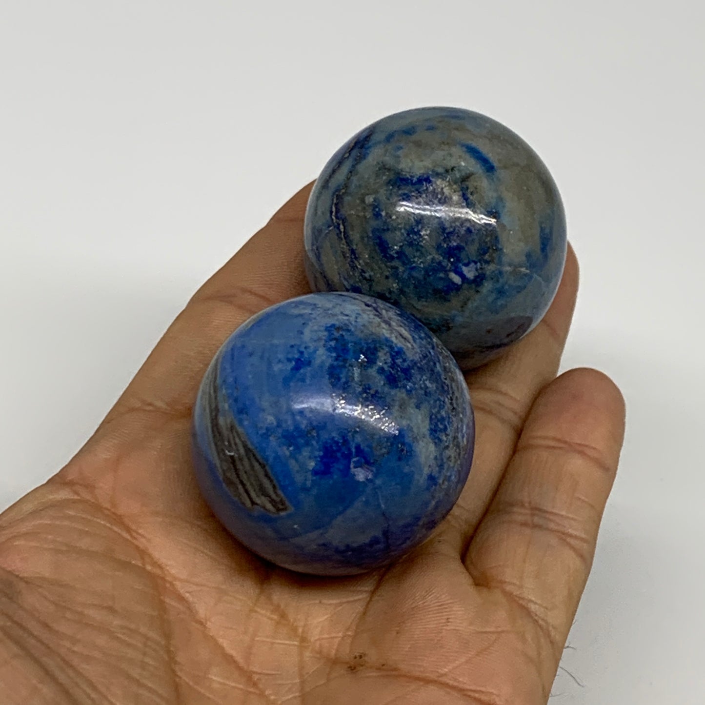 148.8g, 1.4" (36mm-), Lapis Lazuli Sphere Ball Gemstone @Afghanistan, B33361
