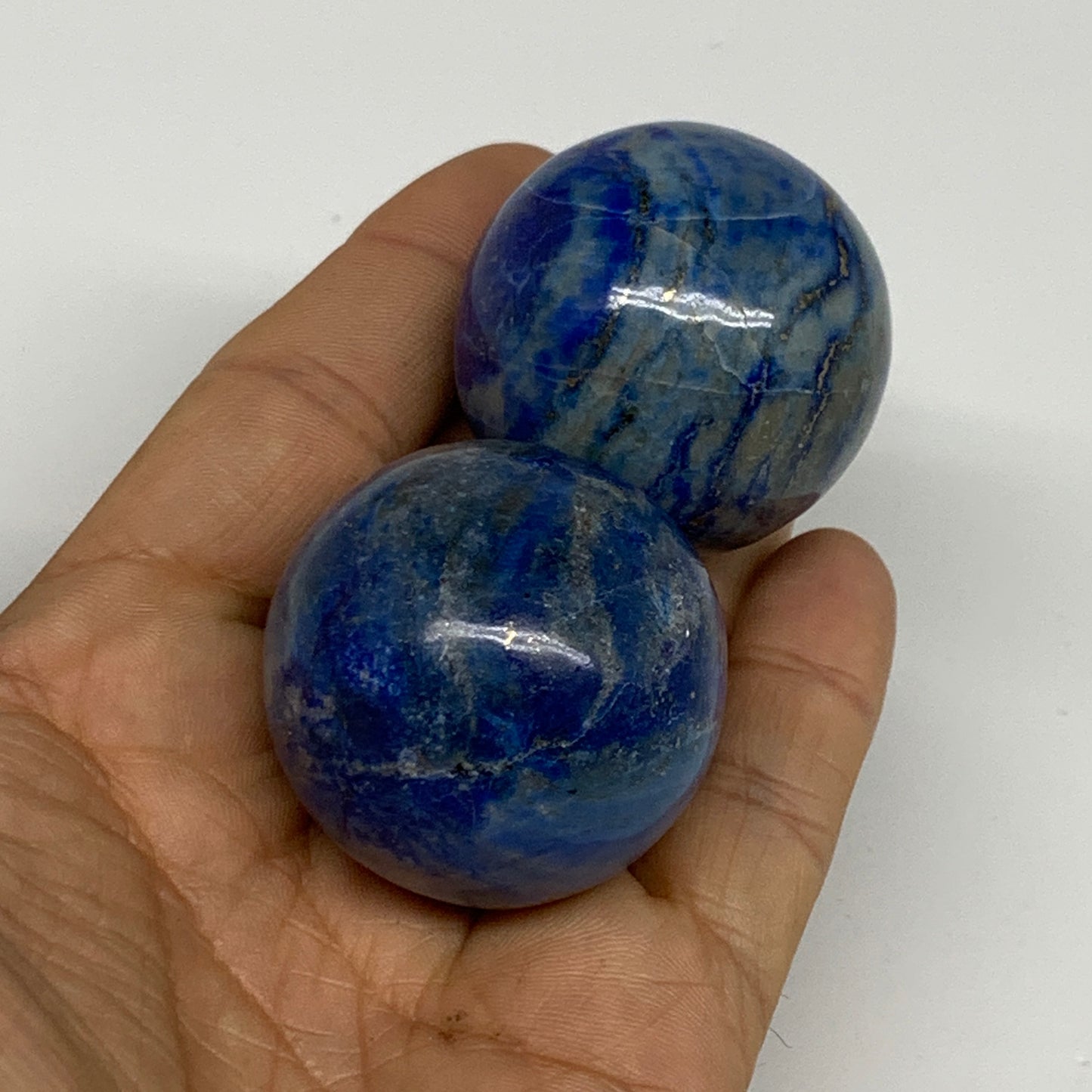 148.8g, 1.4" (36mm-), Lapis Lazuli Sphere Ball Gemstone @Afghanistan, B33361