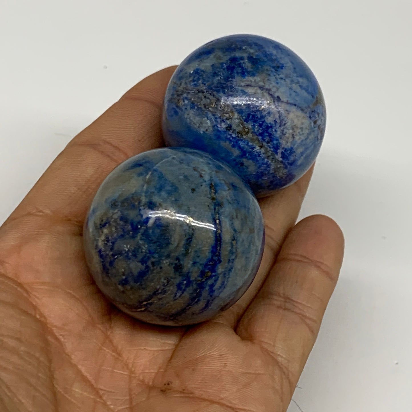 148.8g, 1.4" (36mm-), Lapis Lazuli Sphere Ball Gemstone @Afghanistan, B33361