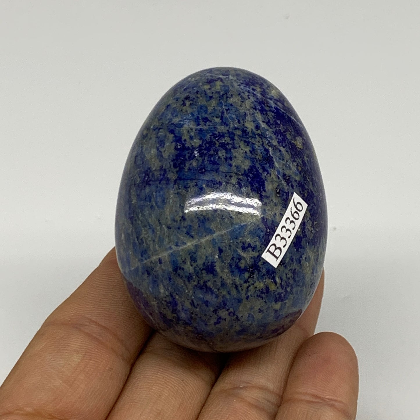 160g, 2.3"x1.6", Natural Lapis Lazuli Egg Polished, Clearance, B33366