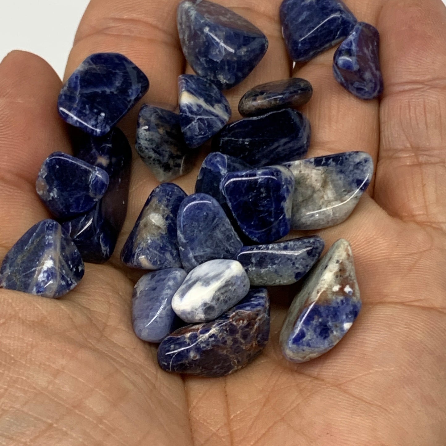 2.2 lbs, Small Sodalite Gravel, Chips, Tumbled Crystal Stones,