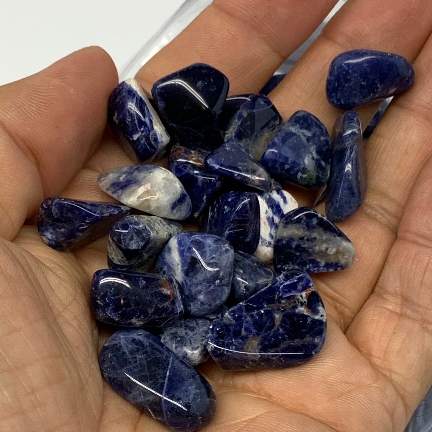 2.2 lbs, Small Sodalite Gravel, Chips, Tumbled Crystal Stones,